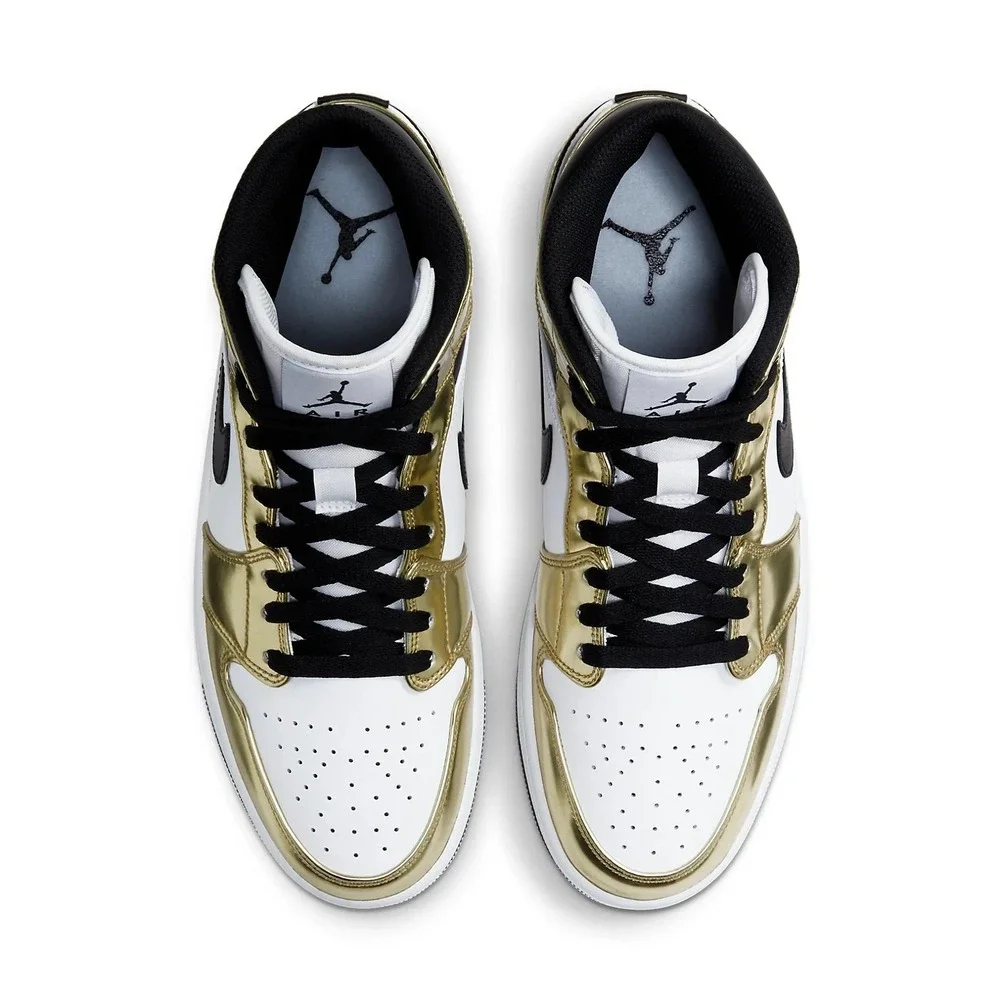 9M / 10.5W -‎ [NEW] Men's Air Jordan 1 Mid SE Shoes 'Metallic Gold' DC1419-700